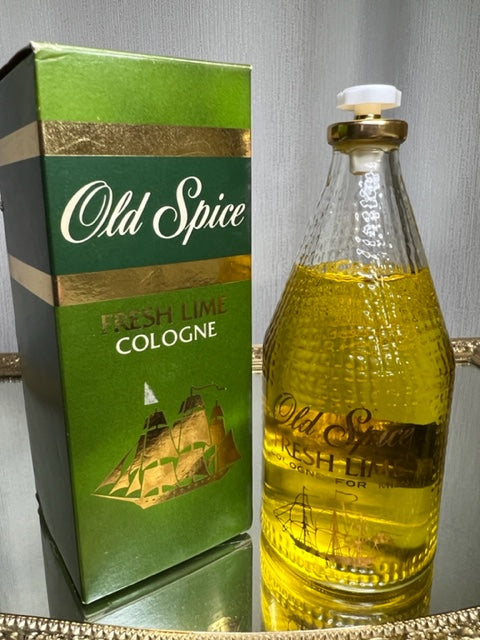 Old Spice Fresh Lime cologne 140 ml. Extremely rare 1980s. Shulton Sealed bottle