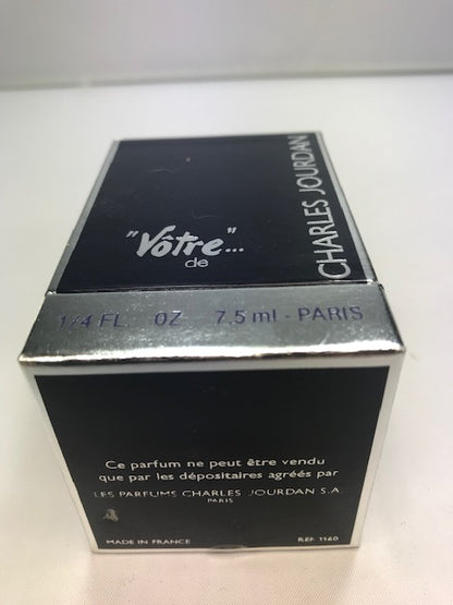 Votre de Charles Jourdan pure parfum 7,5 ml. Rare vintage 