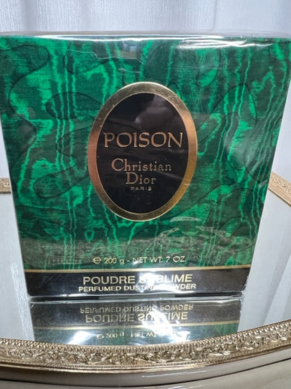 Poison Dior parfum poudre sublime (poudre corporelle) 200 g. Vintage 1989. Scellée. Luxueuse
