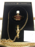 Coffret parfum Dinju Pola. Extrait 8 ml et pendentif doré. Rare, vintage 1998.