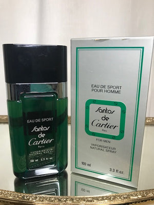 Santos de Cartier Eau de Sport edt 100 ml. Rare, original 1989. Sealed bottle