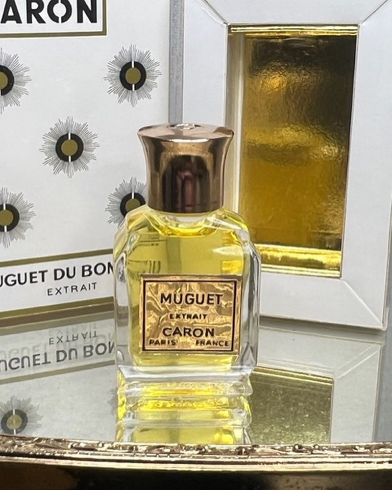 Caron Muguet du Bonheur extrait 7 ml. Flacon vintage scellé de 1970