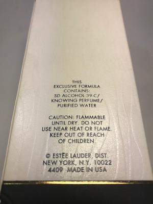 Knowing Estée Lauder eau de parfum 75 ml. Rare, vintage first edition.
