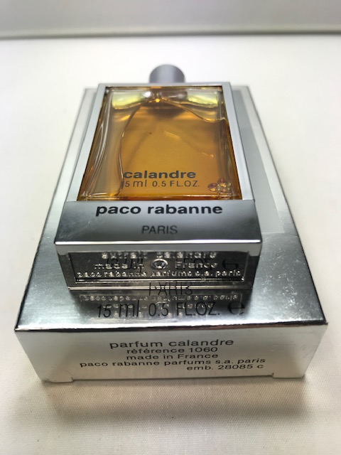 Calandre Paco Rabanne extrait parfum 15 ml. Rare, vintage. Sealed