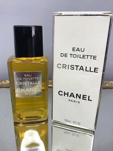 Vintage Cristalle Chanel Fragrance Parfum Paris 1/4 Oz 
